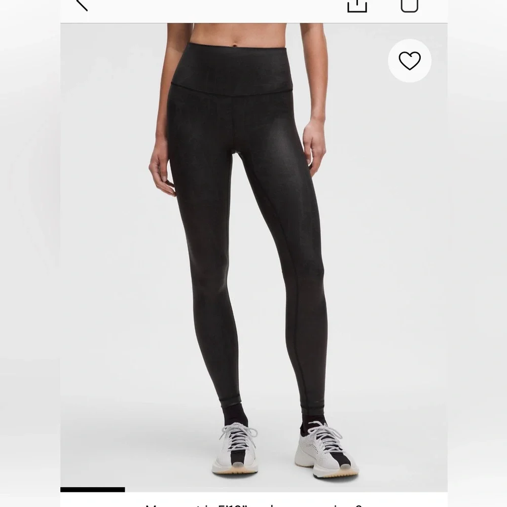 NWT lululemon Wunder Train High-Rise Tight 28” *Matte Foil Black, Size 4 - Picture 1 of 7